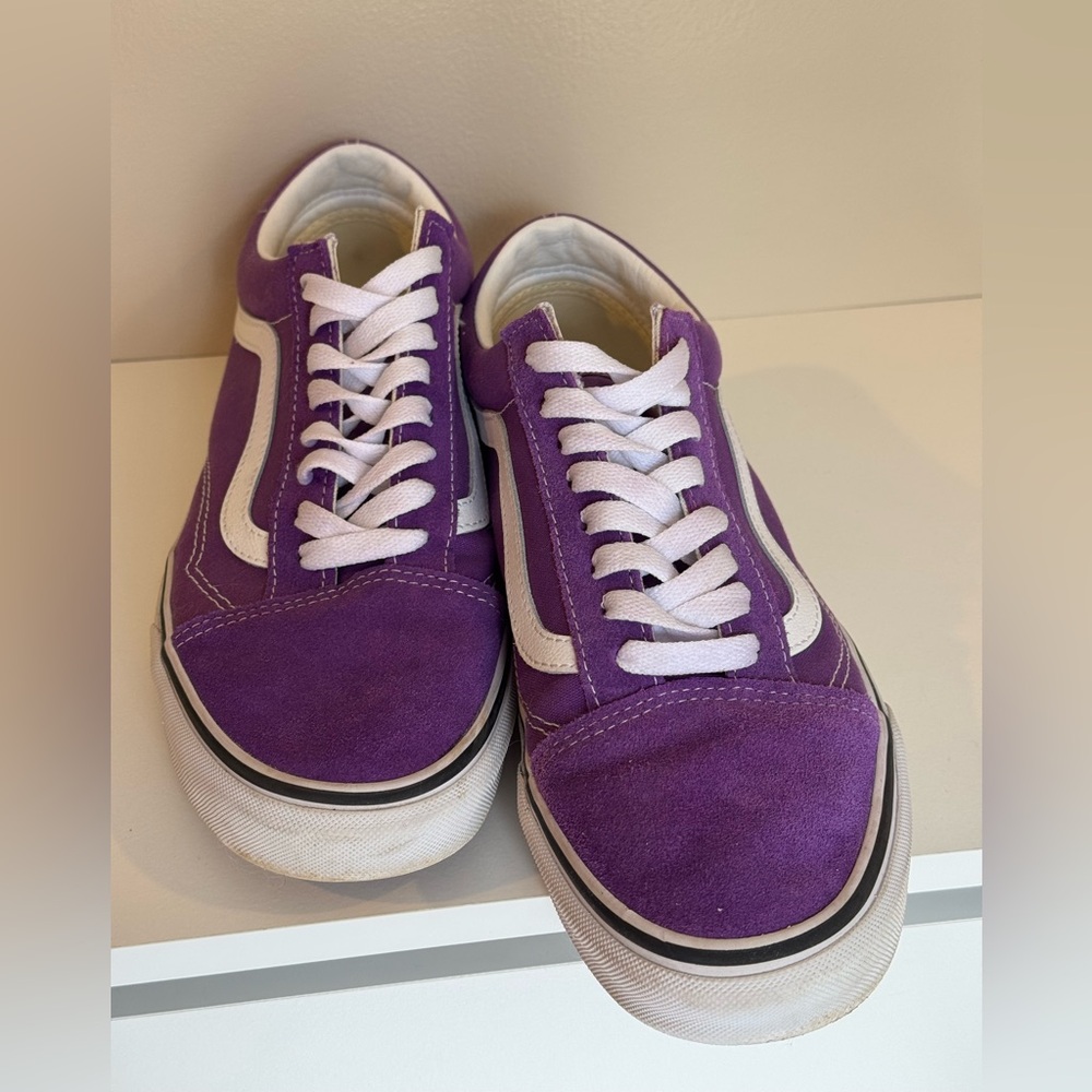 Vans Old Skool Purple Suede Canvas Sneakers Women’s | Size 10 - Picture 2 of 7